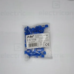 Pin dublu izolat GK 2x2.5/10 Albastru - 100 bucăți