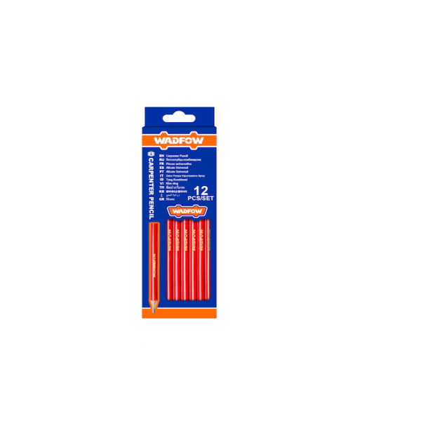 Set 12 creioane pentru tamplarie Wadfow, dimensiune 12x7.4x176mm