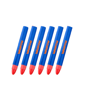 Set 6 creioane pentru suprafete alunecoase Wadfow, dimensiuni 120x12mm, ideal pentru cherestea, beton, ceramica, metal, Rosu