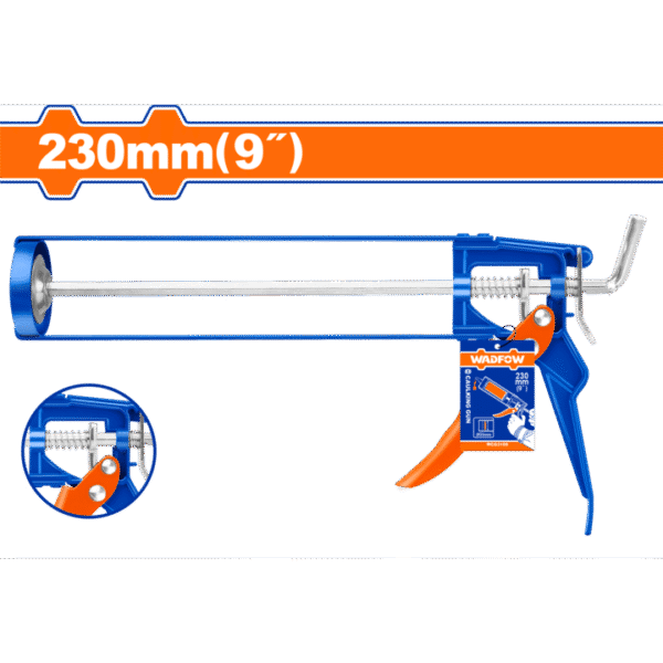 Pistol pentru silicon Wadfow, aluminiu, lungime 9/230mm