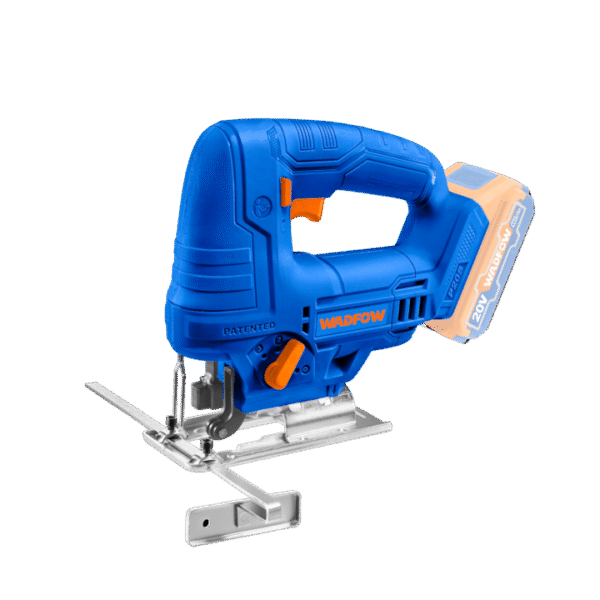 Fierastrau pendular pe acumulator Wadfow, 20V, Li-Ion 2400rpm, capacitate taiere lemn 65mm, metal 8mm, Nu include incarcator si acumulator