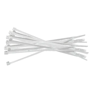 Set 100 Coliere de Cablu NV, 150x2.5 mm, Alb