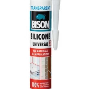 Bison Silicon Universal Transparent 280ml – etanșare și fixare rezistentă