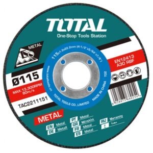 Set 10 discuri abrazive taiere metale, 115x1.2mm, Total