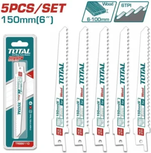 Set 5 buc lame fierastrau sabie Total pentru lemn 150mm 6TPI
