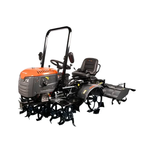 Minitractor diesel 14 CP EvoTools Plus R003 cu tracțiune 4x4 și freză spate